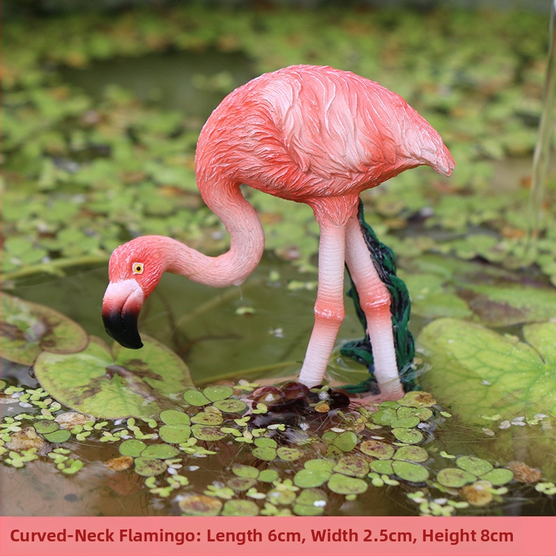 Ornament mini peisaj din rășină cu barza – Material: rășină; Design: animale; Personalizare: Da; Stil: pastoral