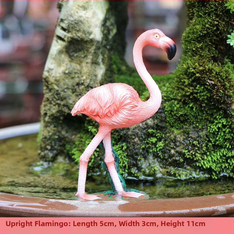 Ornament mini peisaj din rășină cu barza – Material: rășină; Design: animale; Personalizare: Da; Stil: pastoral