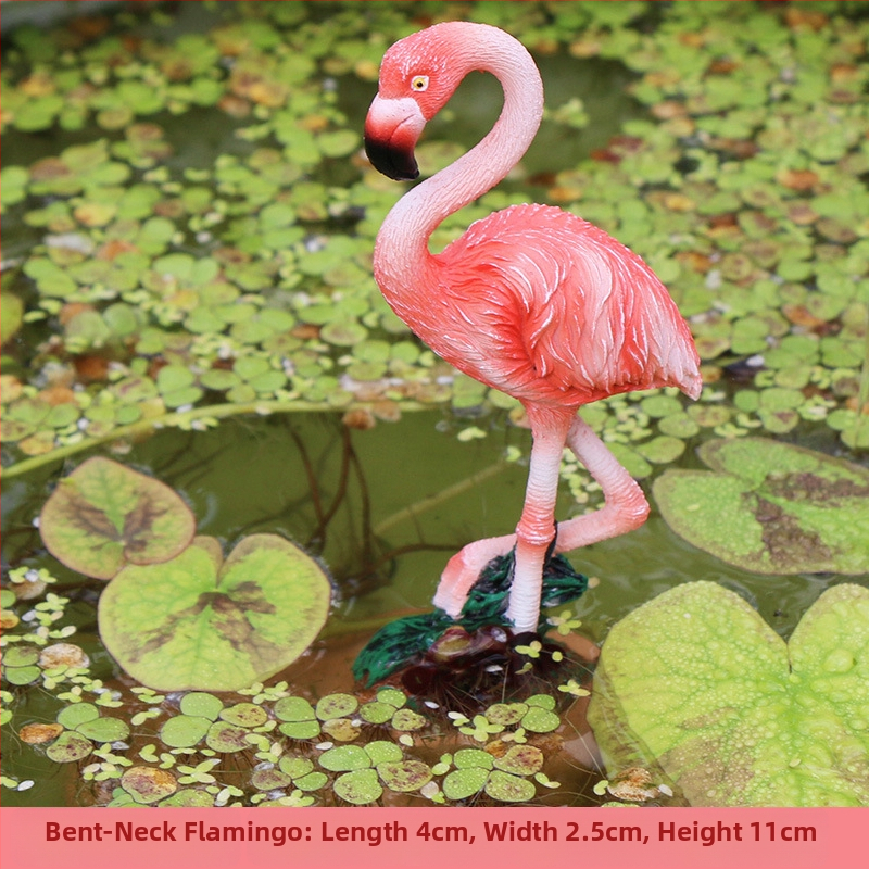 Ornament mini peisaj din rășină cu barza – Material: rășină; Design: animale; Personalizare: Da; Stil: pastoral