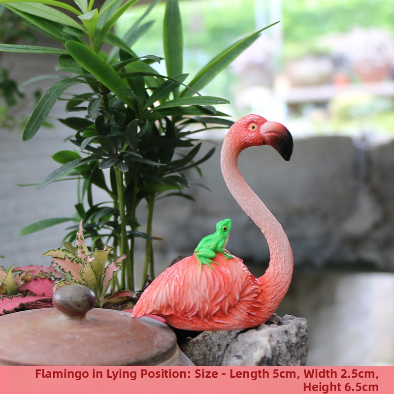 Ornament mini peisaj din rășină cu barza – Material: rășină; Design: animale; Personalizare: Da; Stil: pastoral