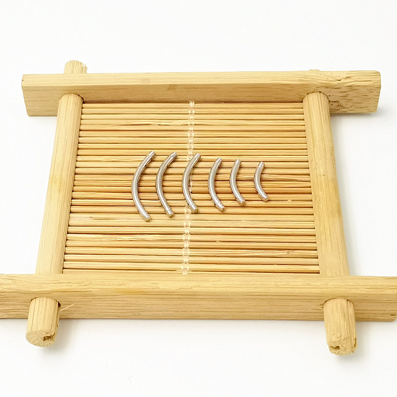 S925 Srebro Unisex piercing za pupak, geometrijska U‑oblik štapić, elektroplating