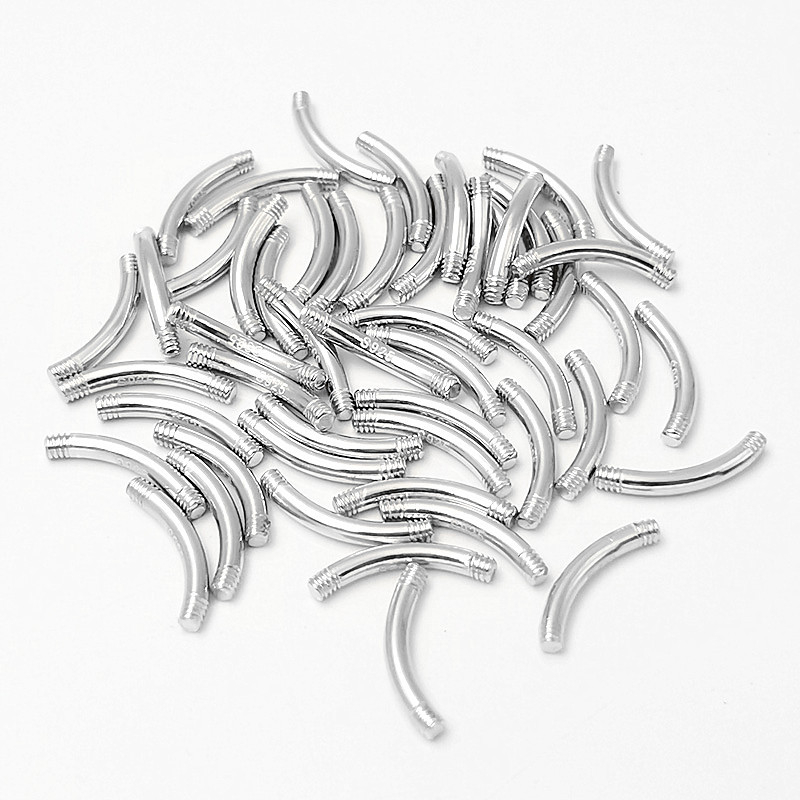 S925 Srebro Unisex piercing za pupak, geometrijska U‑oblik štapić, elektroplating