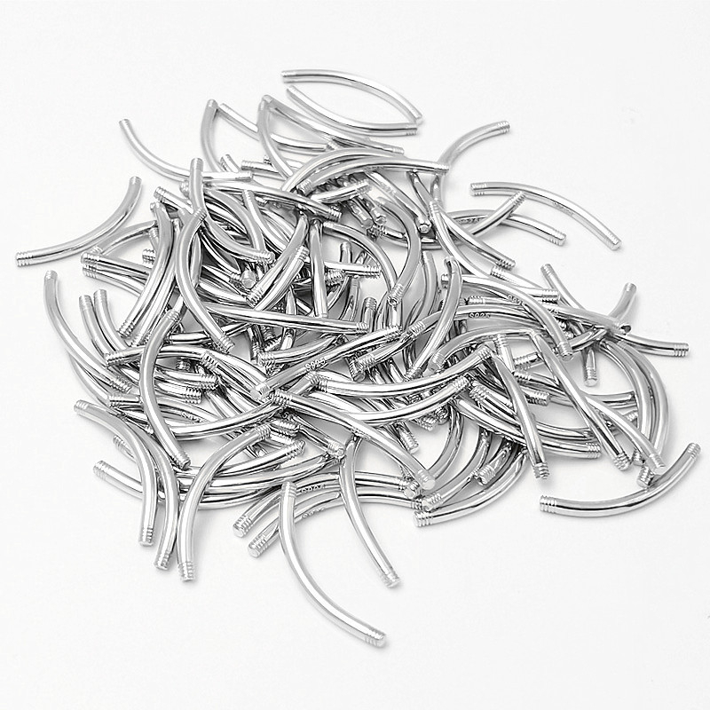 S925 Srebro Unisex piercing za pupak, geometrijska U‑oblik štapić, elektroplating