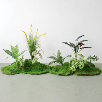 Set decorativ peisaj mușchi artificial — din plastic, turnare prin injecție, stil scandinav casual modern, lux accesibil pentru colțul balconului