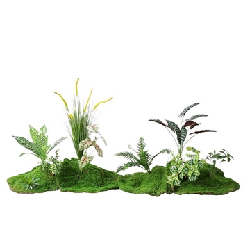 Set decorativ peisaj mușchi artificial — din plastic, turnare prin injecție, stil scandinav casual modern, lux accesibil pentru colțul balconului