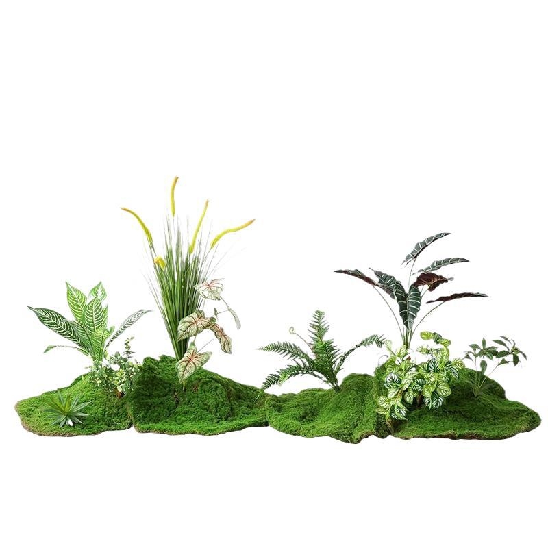 Set decorativ peisaj mușchi artificial — din plastic, turnare prin injecție, stil scandinav casual modern, lux accesibil pentru colțul balconului