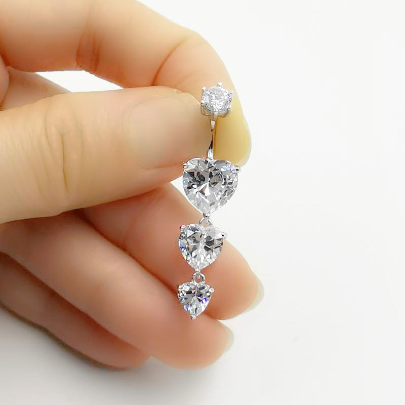 Unisex pilvo žiedas su širdies formos cirkonu, 925 sidabras, elektroplatinavimas