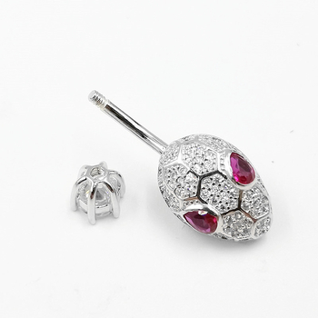 Pupčani prsten od srebra 925 s motivom zmijskog zodijaka, unisex, elektroplatiniran