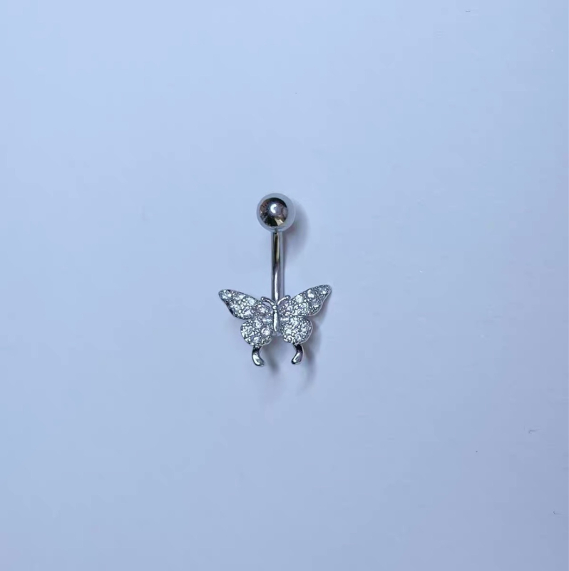 Nabass gredzens – tauriņa dizains, rokām darināts no nerūsējošā tērauda