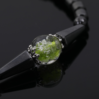 Magnētiska materiāla potītes gredzens, universāls, apaļu pērļu dizains, pielāgošana pieejama