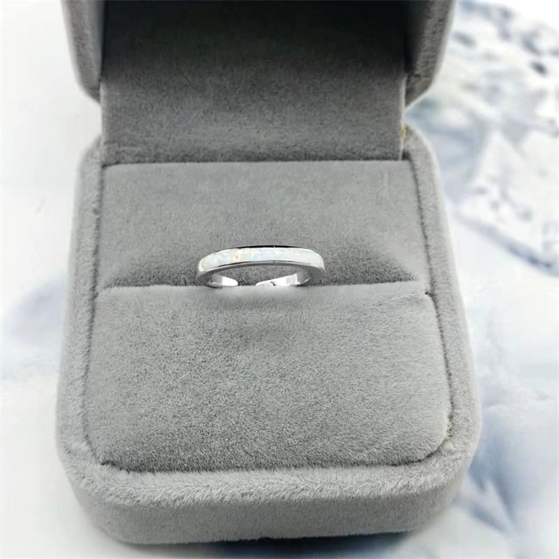 S925 sudraba pēdas pirksta gredzens ar opāla ielietu, atvērts gals, ģeometrisks dizains, vienkāršs sieviešu juvelierizstrādājums