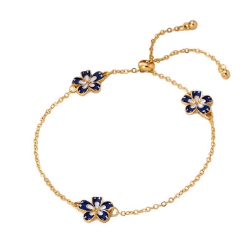 Potītes rokassprādze ar emaljas ziedu motīvu, leģēta, ģeometrisks dizains, modes rotaslietas, rudens 2025