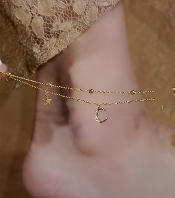 Кореански стил глезенна гривна със циркон, персонализируема изработка, самостоятелна опаковка