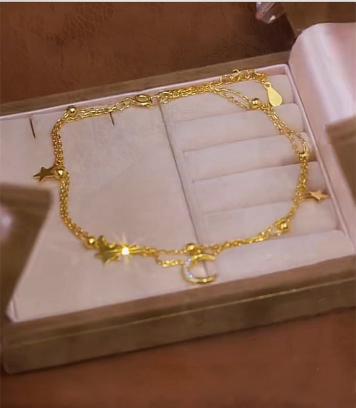 Кореански стил глезенна гривна със циркон, персонализируема изработка, самостоятелна опаковка