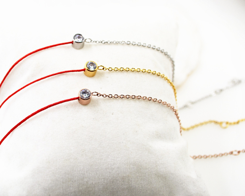 Titāna tērauda potītes siksna, korejiešu stilā, ģeometriska forma, dimanta akcenti, pielāgošana pieejama