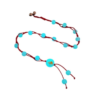 Colier de gleznă unisex cu Zodia Șarpelui, piatră luminoasă și clopoțel, în formă de șarpe