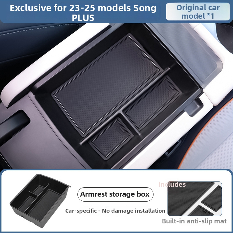 Casetă de depozitare pentru cotieră BYD Song Plus DM-I, Organizator pentru consola centrală, Material: Altul; Marcă: Bottled West; Modele compatibile: Implicit item