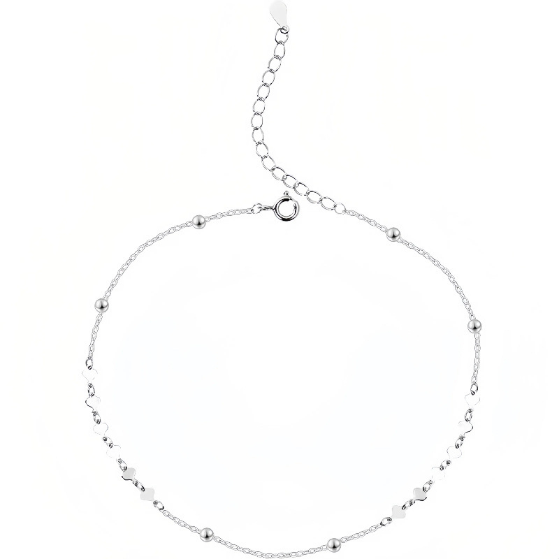 Глезенна гривна с форма на сърце, S925 със златно покритие 16K, прост стил, марка Hongmei