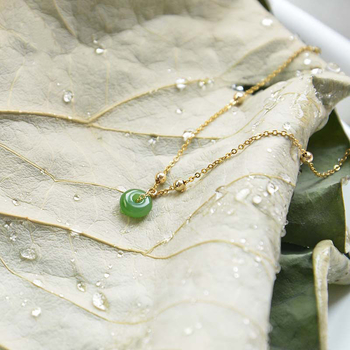 Anklet od Hetian jadea, stil National Wind, DIY prilagodba, Yijia Crystal