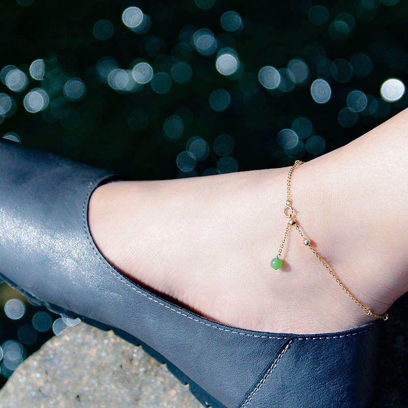 Anklet od Hetian jadea, stil National Wind, DIY prilagodba, Yijia Crystal