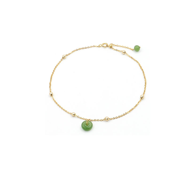 Anklet od Hetian jadea, stil National Wind, DIY prilagodba, Yijia Crystal