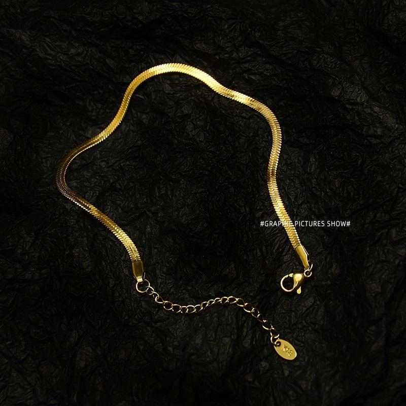 Anklet od titan čelika, ženski stil, geometrijski dizajn, model S086
