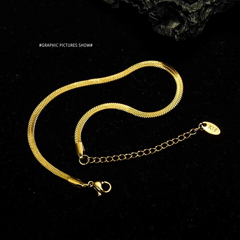 Anklet od titan čelika, ženski stil, geometrijski dizajn, model S086