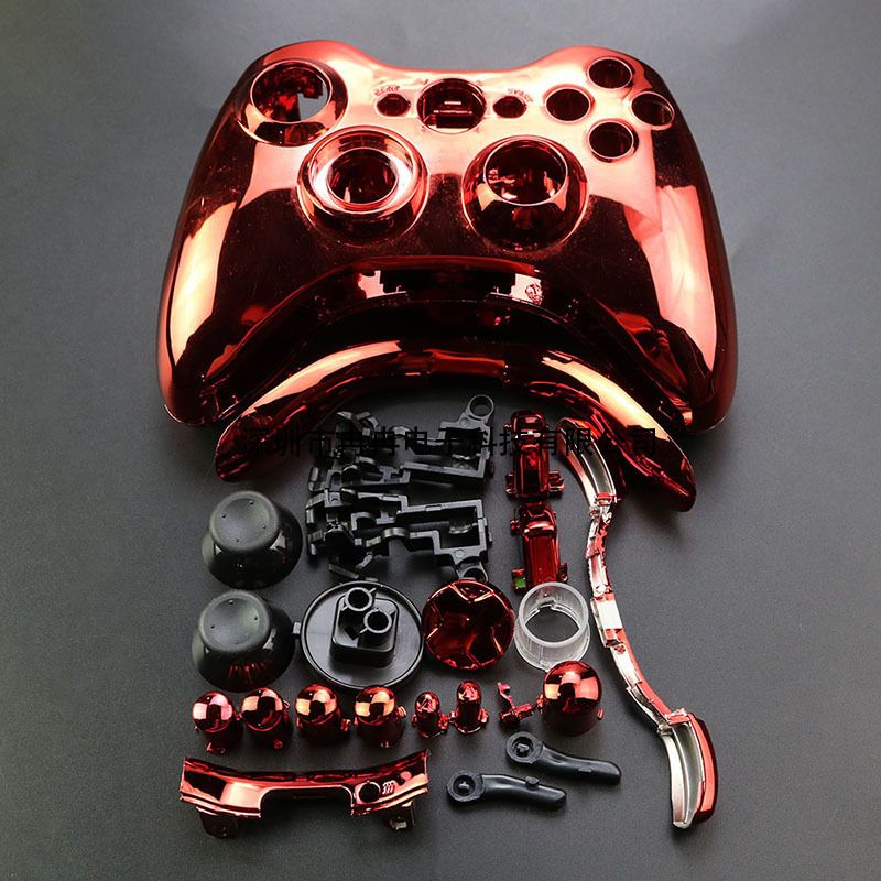 Xbox 360 vezeték nélküli kontroller burkolat – aranyozott felület, teljes készlet gombokkal (súly: 120 g)