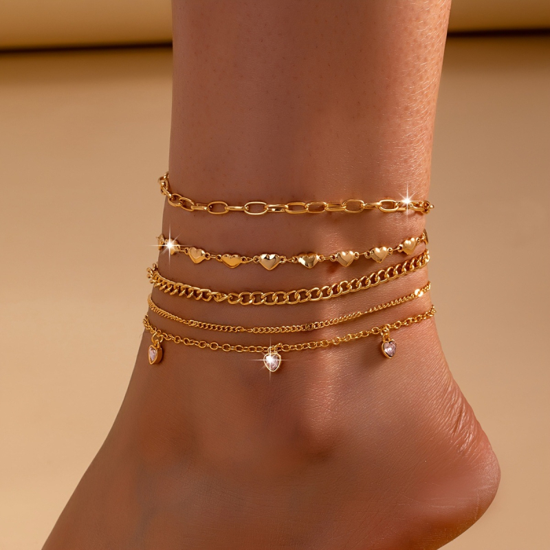 Anklet – stakleni materijal, ženski stil, lagani luksuz, seksi moda, svestranost; ljeto 2025, pakiranje na veliko