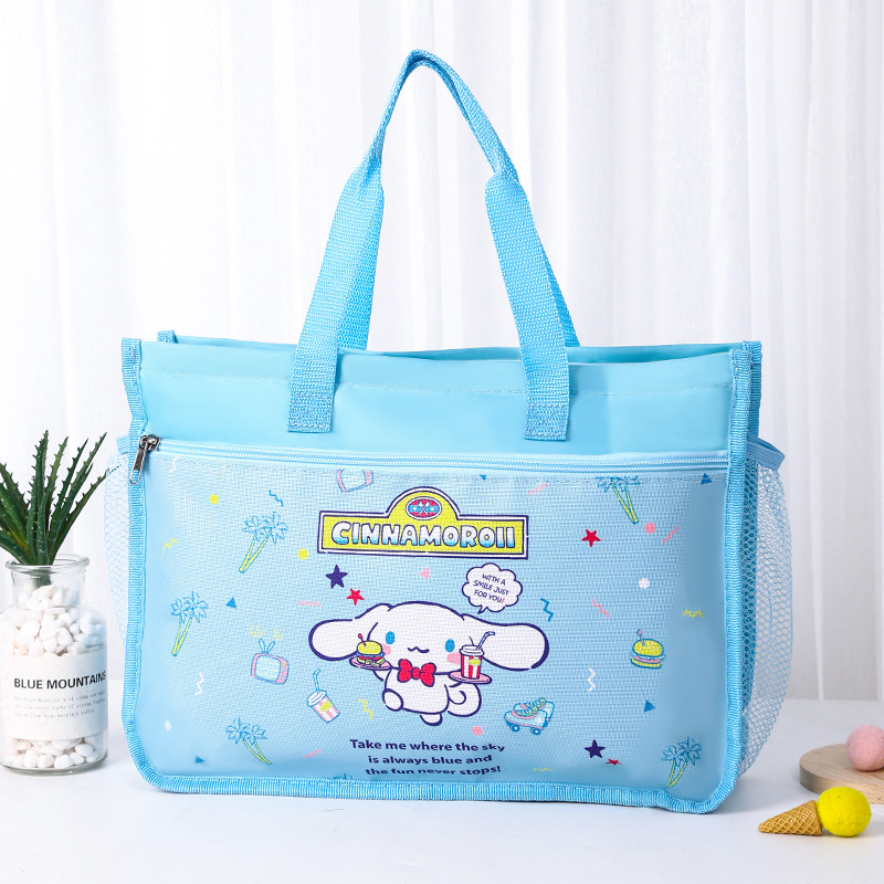 Toolesia geantă pentru elevi din plasă de nailon, design desen animat, fermoar