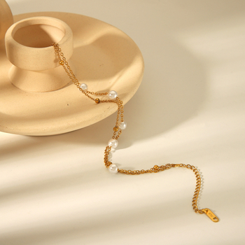 Ženska gležnja narukvica od nehrđajućeg čelika, geometrijski oblik, minimalistički stil, branda Dingqi jewelry.