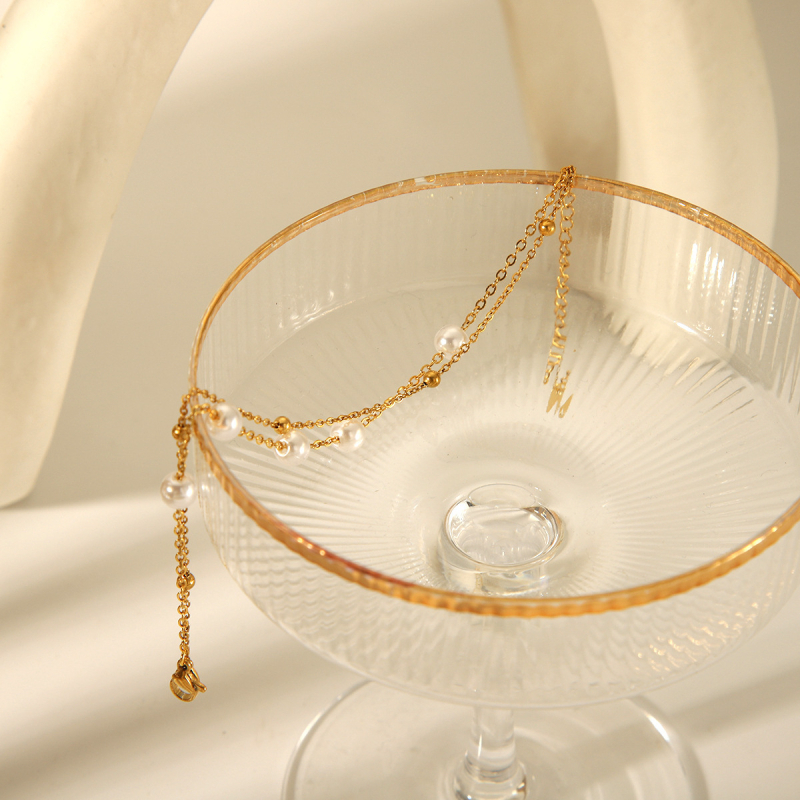 Ženska gležnja narukvica od nehrđajućeg čelika, geometrijski oblik, minimalistički stil, branda Dingqi jewelry.