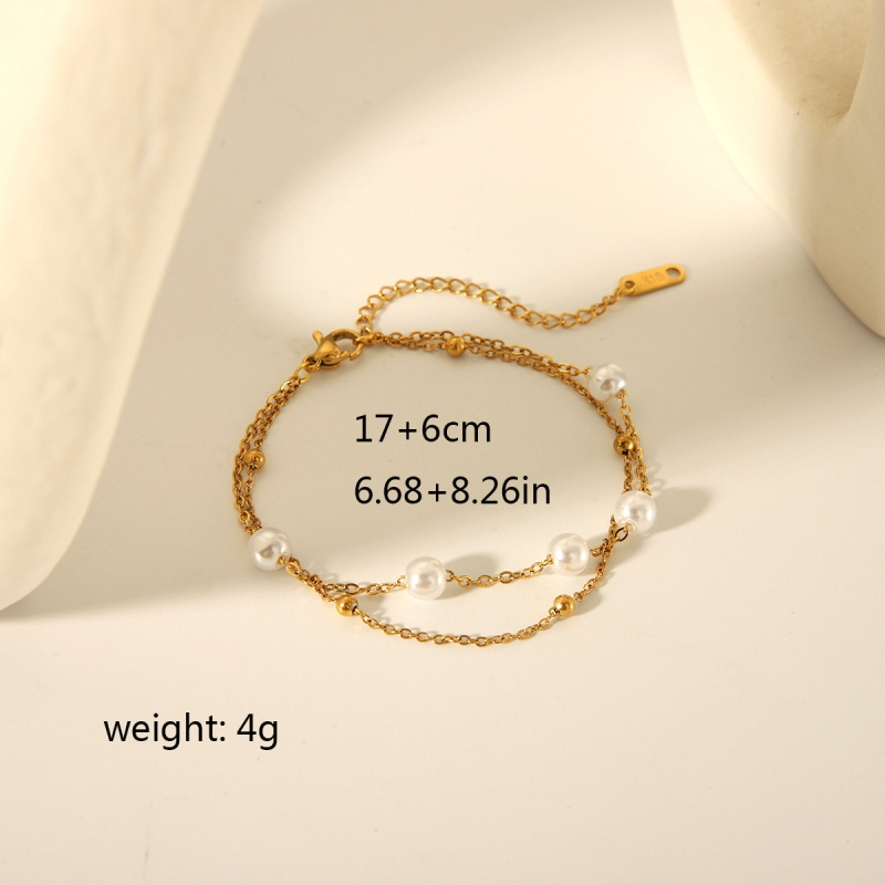 Ženska gležnja narukvica od nehrđajućeg čelika, geometrijski oblik, minimalistički stil, branda Dingqi jewelry.