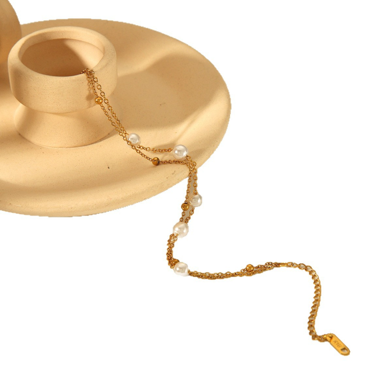 Ženska gležnja narukvica od nehrđajućeg čelika, geometrijski oblik, minimalistički stil, branda Dingqi jewelry.