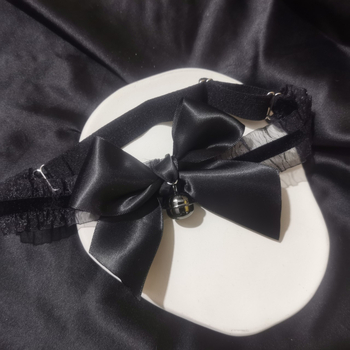 Boka karkötő masnival, vintage stílus, textil anyag, női kiegészítő, tavasz 2025