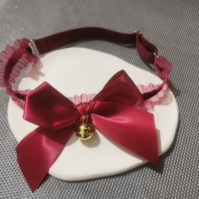 Boka karkötő masnival, vintage stílus, textil anyag, női kiegészítő, tavasz 2025