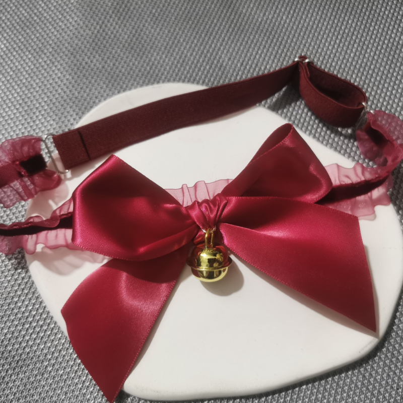 Boka karkötő masnival, vintage stílus, textil anyag, női kiegészítő, tavasz 2025