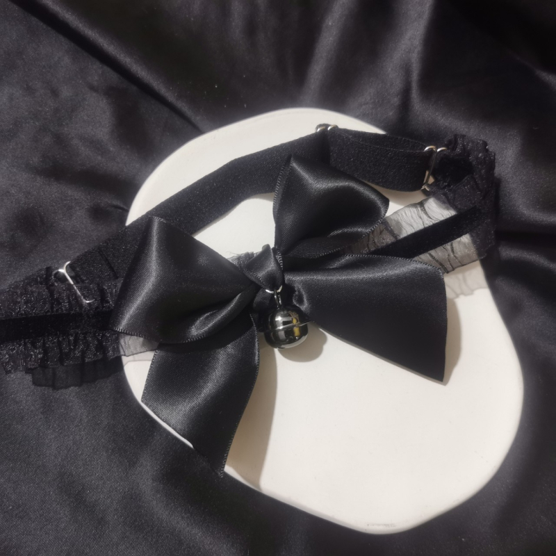 Boka karkötő masnival, vintage stílus, textil anyag, női kiegészítő, tavasz 2025