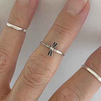 Bakreni anklet s dizajnom dragonfly, jednostavan ženski stil
