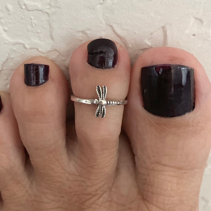 Bakreni anklet s dizajnom dragonfly, jednostavan ženski stil
