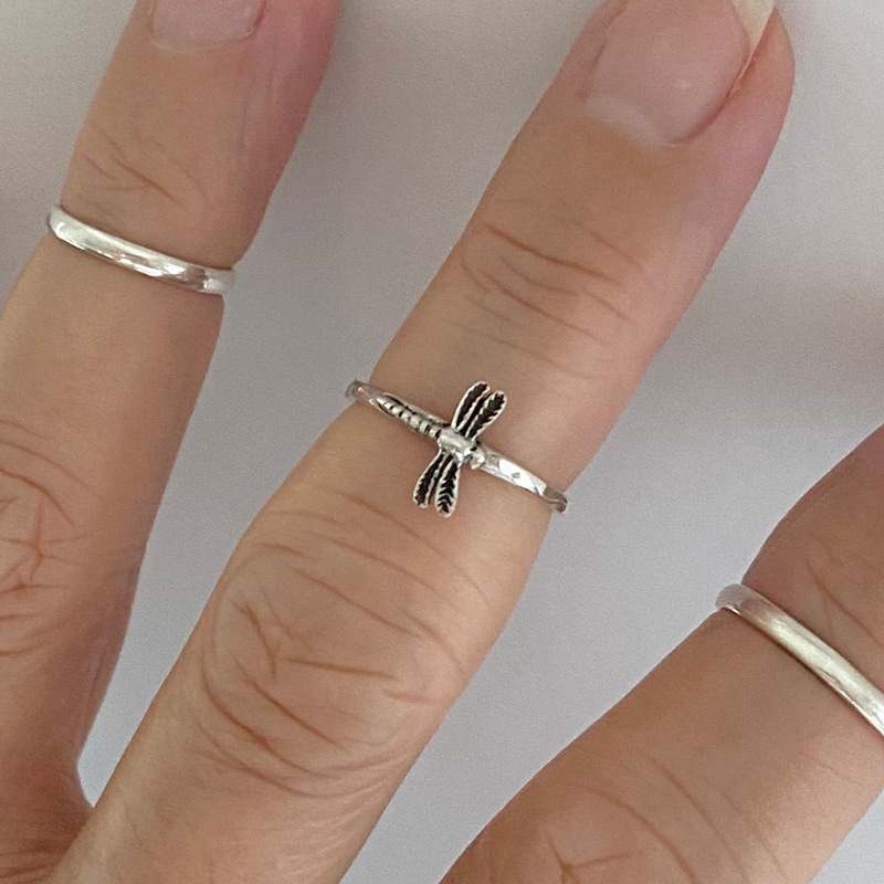 Bakreni anklet s dizajnom dragonfly, jednostavan ženski stil