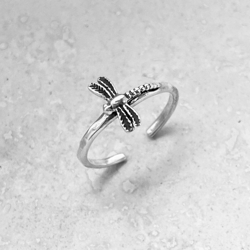 Bakreni anklet s dizajnom dragonfly, jednostavan ženski stil