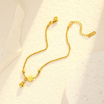 Ženski anklet od titan čelika, geometrijski dizajn, otporan na izbleđivanje, elegantan luksuzni stil