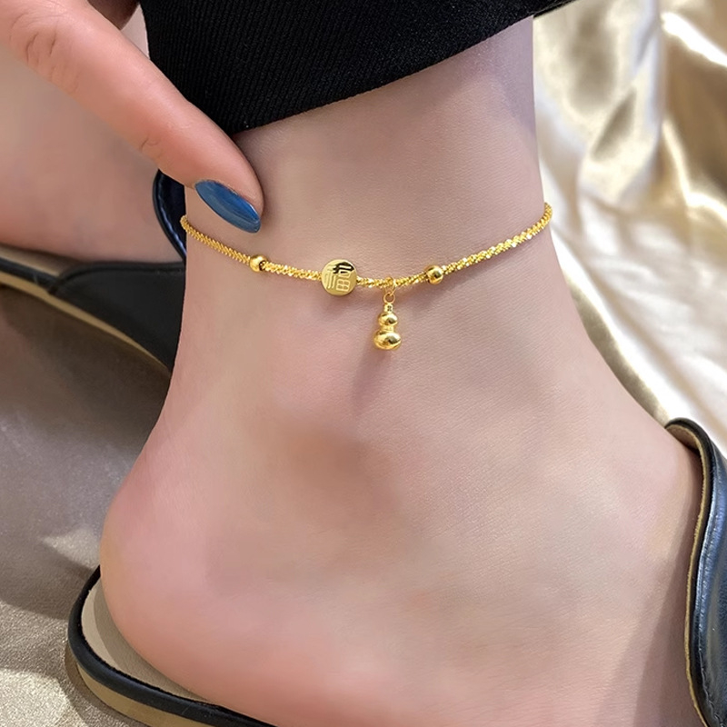 Ženski anklet od titan čelika, geometrijski dizajn, otporan na izbleđivanje, elegantan luksuzni stil
