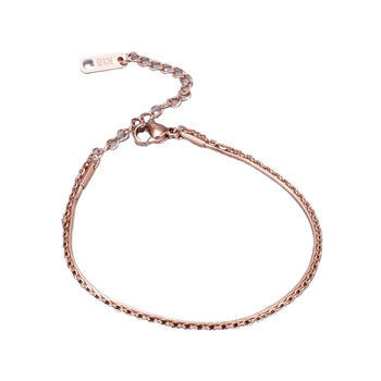 Anklet od titanijskog čelika, koreanskog stila, višeslojni dizajn, motiv srca, mogućnost prilagodbe