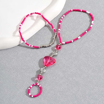 Anklet u etničkom stilu s geometrijskim dizajnom, materijal plastika/smola