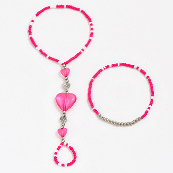 Anklet u etničkom stilu s geometrijskim dizajnom, materijal plastika/smola