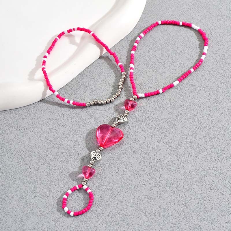 Anklet u etničkom stilu s geometrijskim dizajnom, materijal plastika/smola