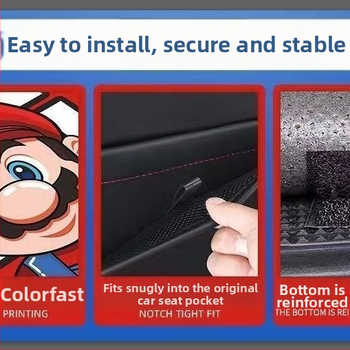 Protector din piele pentru dosul scaunului auto, pad universal anti-kick pentru copii, accesoriu interior auto, cod produs 537202008h2z87