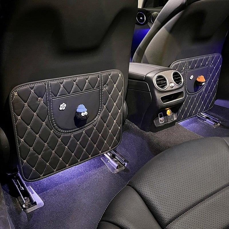 Protecție pentru bancheta din spate a mașinii – protecție împotriva murdăriei, anti-kick, pentru copii, din plastic, brand Flower rainy night